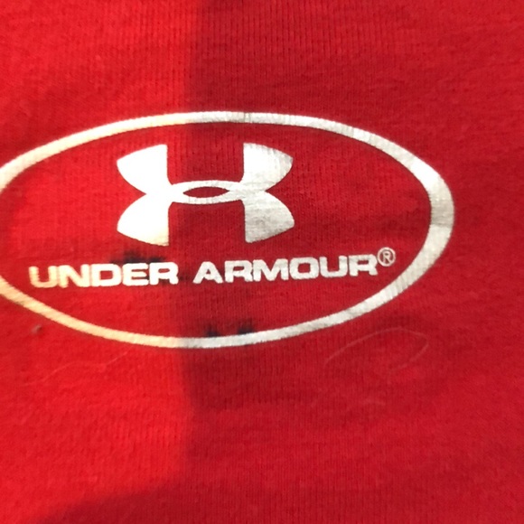 Under Armour Boys Red Baseball Graphic Shirt – Youth Large - Picture 9 of 10
